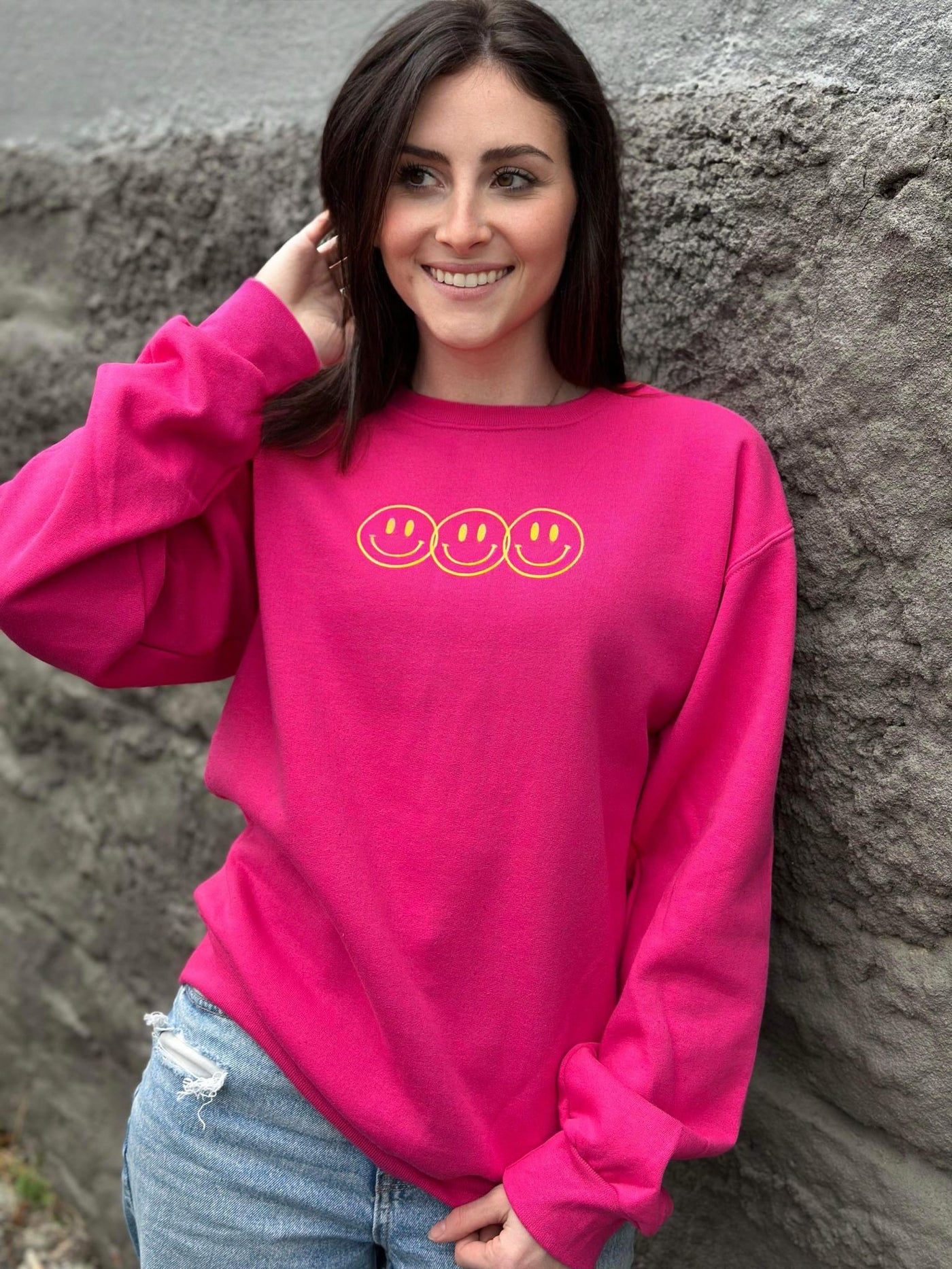 Look for Something Positive Pink Sweatshirt