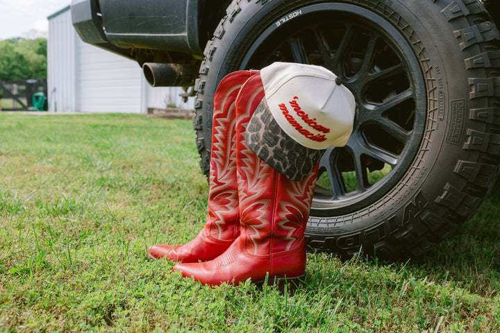 'Merican Mamacita - Leopard Vintage Trucker Hat