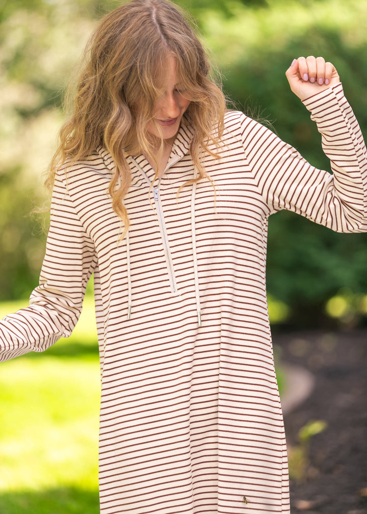 Cayla Quarter Zip Maxi Dress