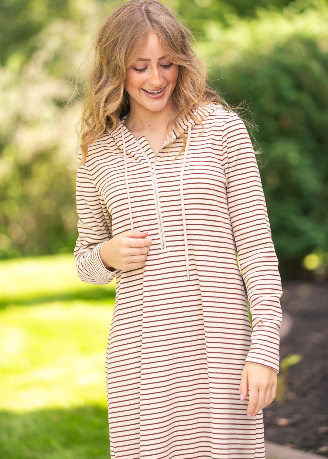 Cayla Quarter Zip Maxi Dress