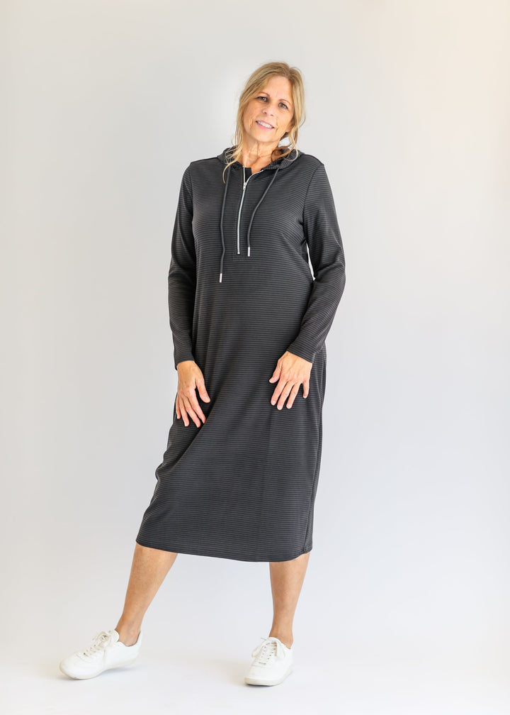 Cayla Quarter Zip Maxi Dress