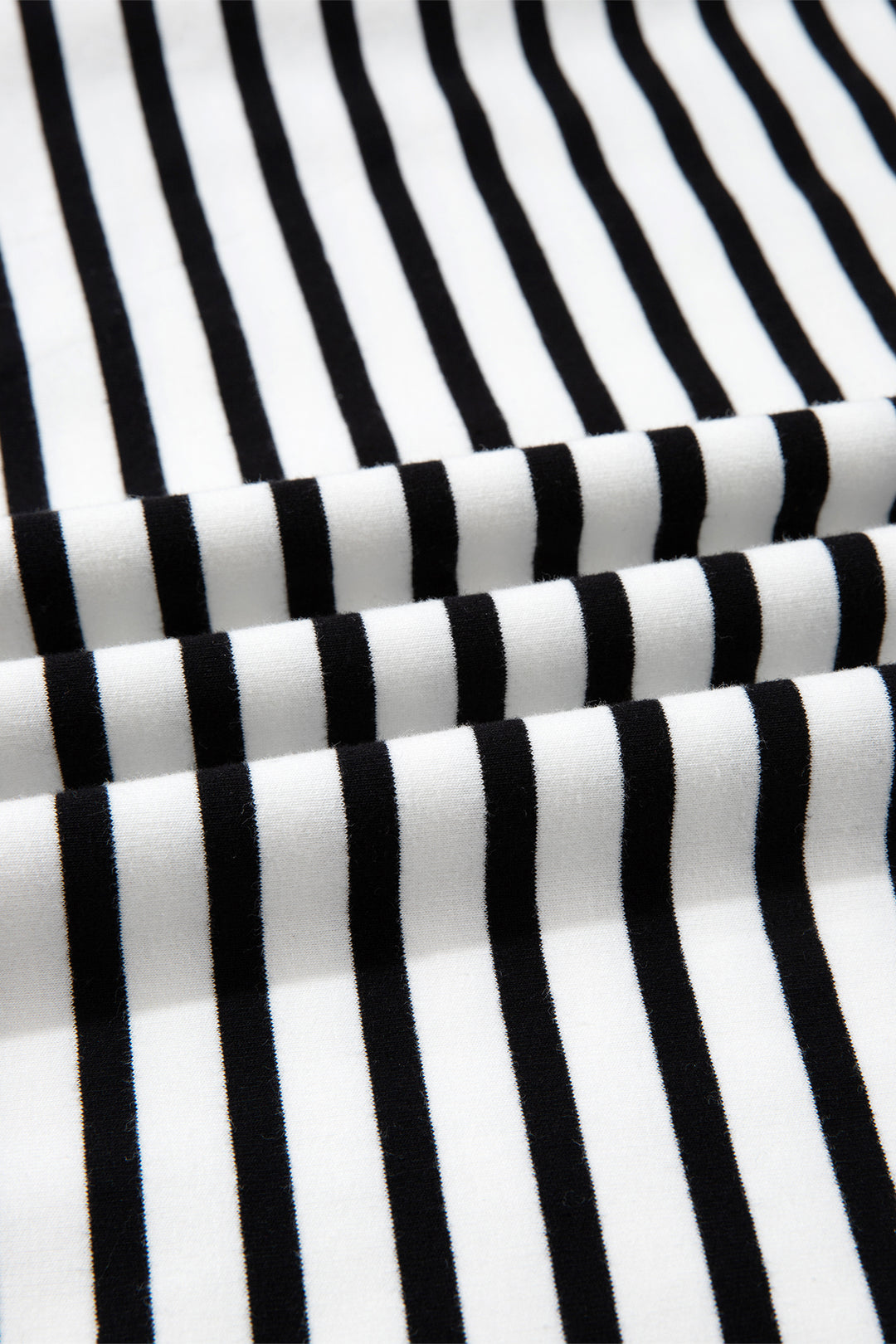 White Stripe Color Block Long Puff Sleeve Metal Zip-Up Collar Top