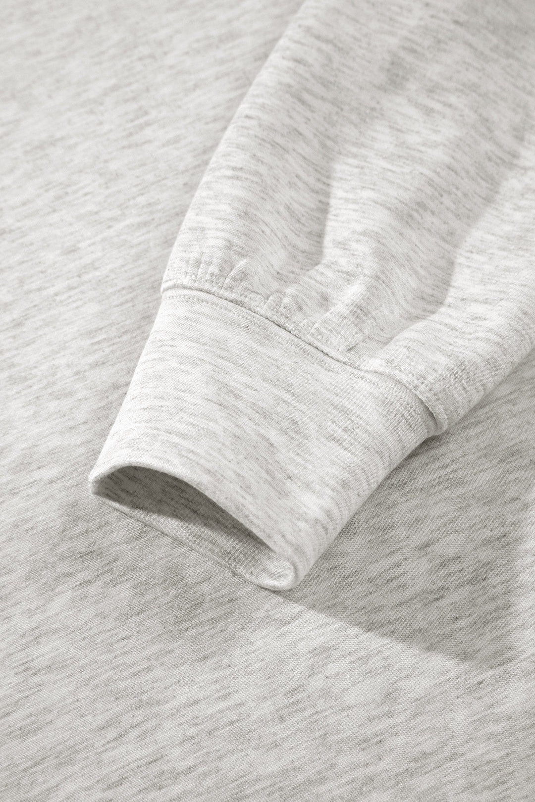 Light Grey Solid Color Zip Front Jacket Style Sweatshirt