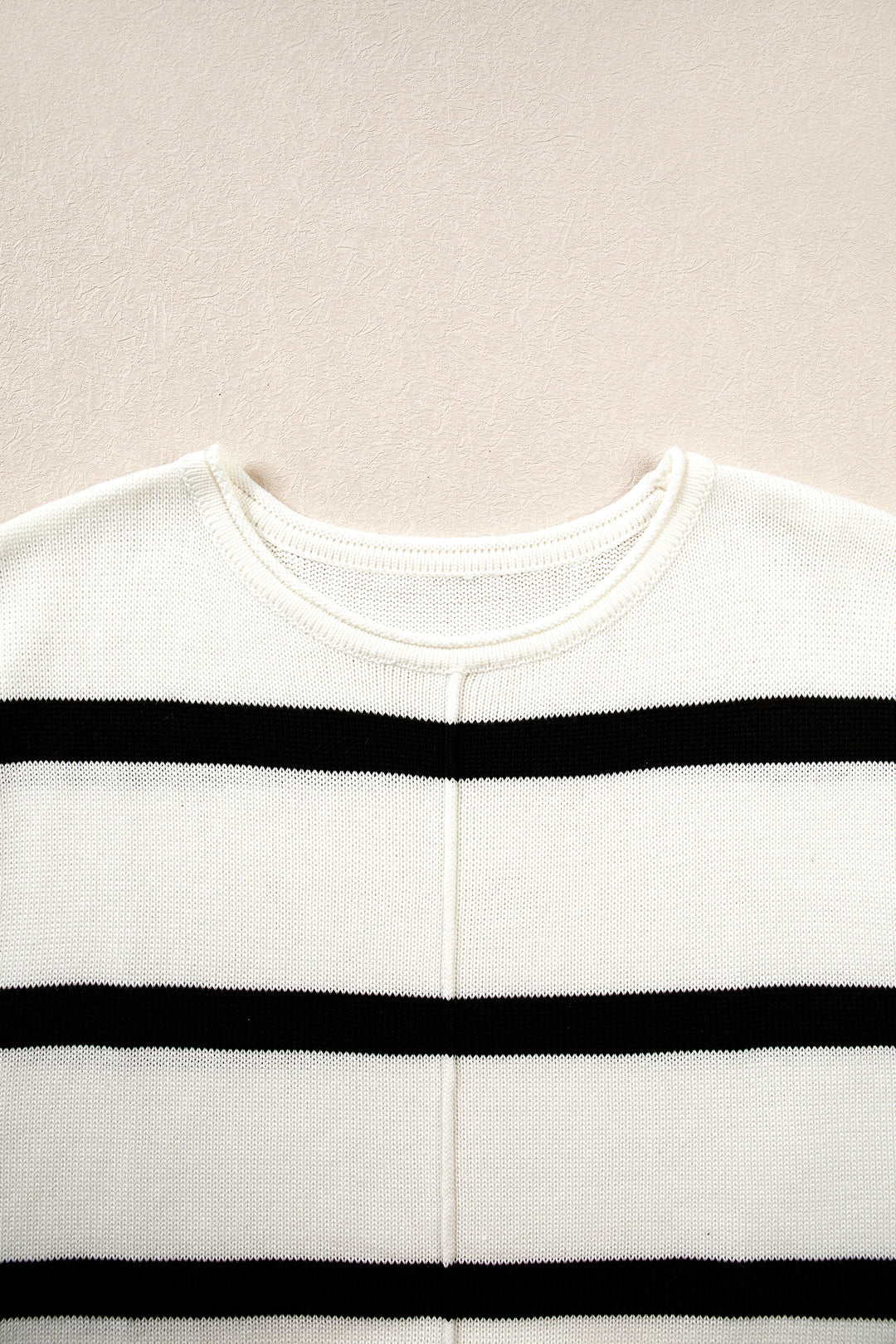 Rose Stripe Knit Western Short Sleeve Sweater