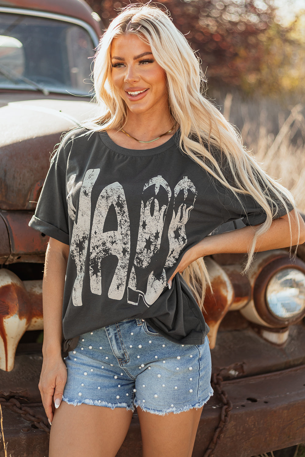 Vintage Yall Cowboy Boots Graphic Tee
