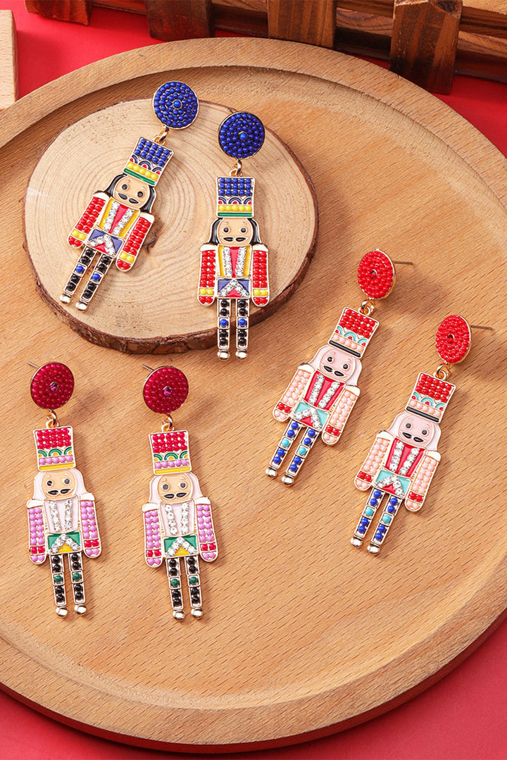 Tiana Beaded Christmas Nutcracker Earrings