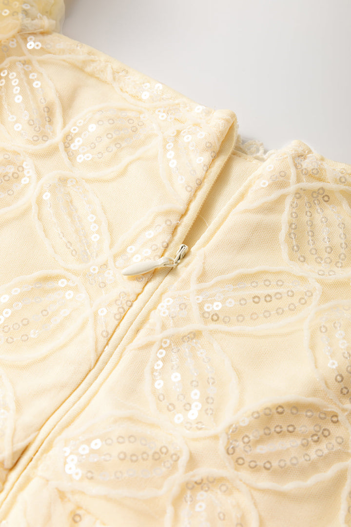 Winter Bubble Sleeve Square Dress