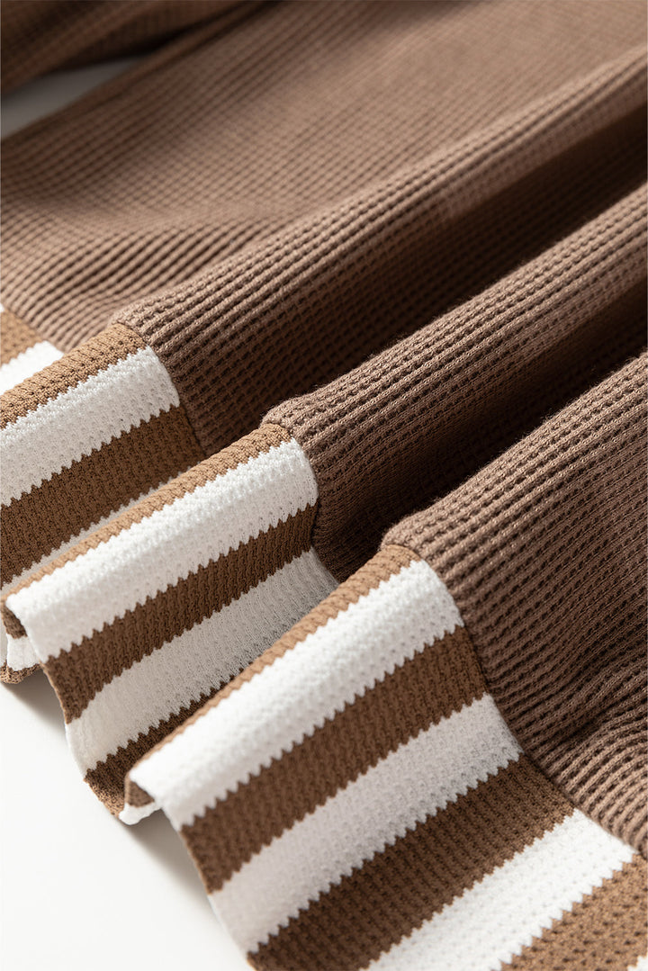 Tilly Striped Patchwork Drawstring Hoodie