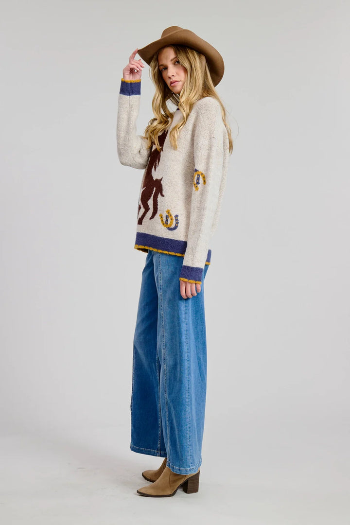 FLAT WHITE | Prairie Ride Sweater Pullover