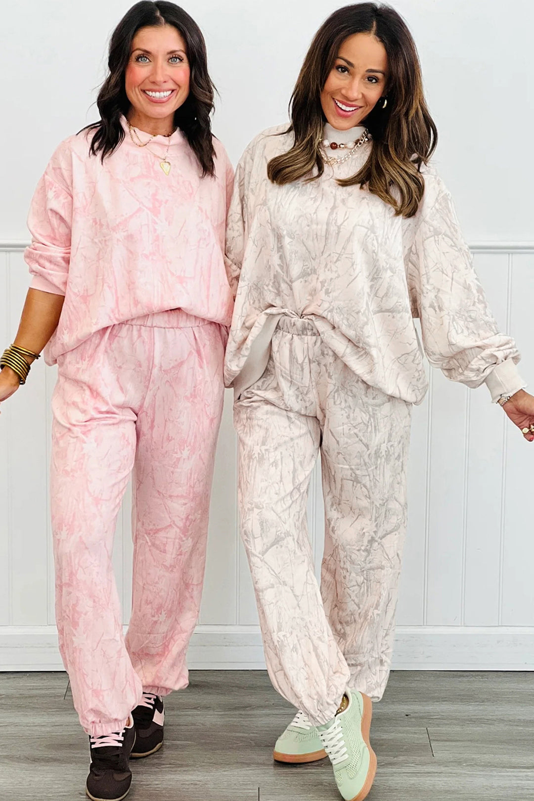 Khaki Camo Print Jogger Pants Set