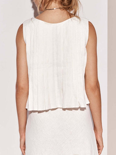 Lovelet Pleated Tied Round Neck Vest