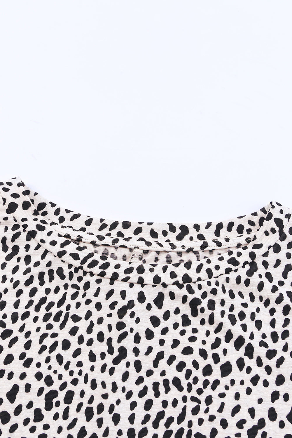 Leopard Print Side Pockets Tunic Top