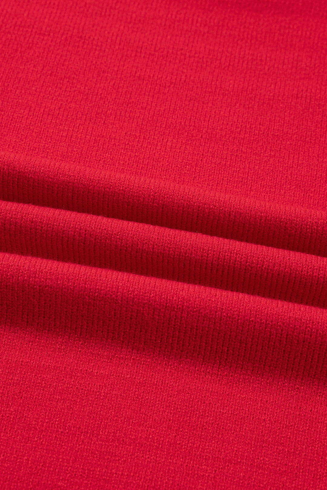 Fiery Red YEEHAW Embroidered Letter Loose Short Sleeve Sweater