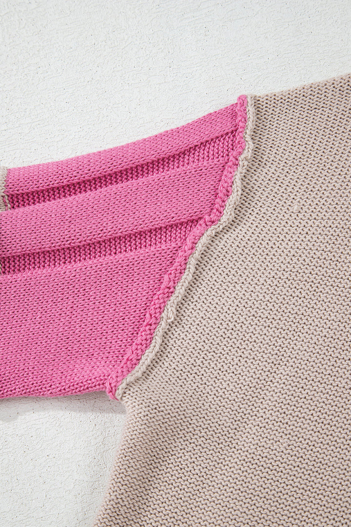 Ava Colorblock Exposed Seam Sweater