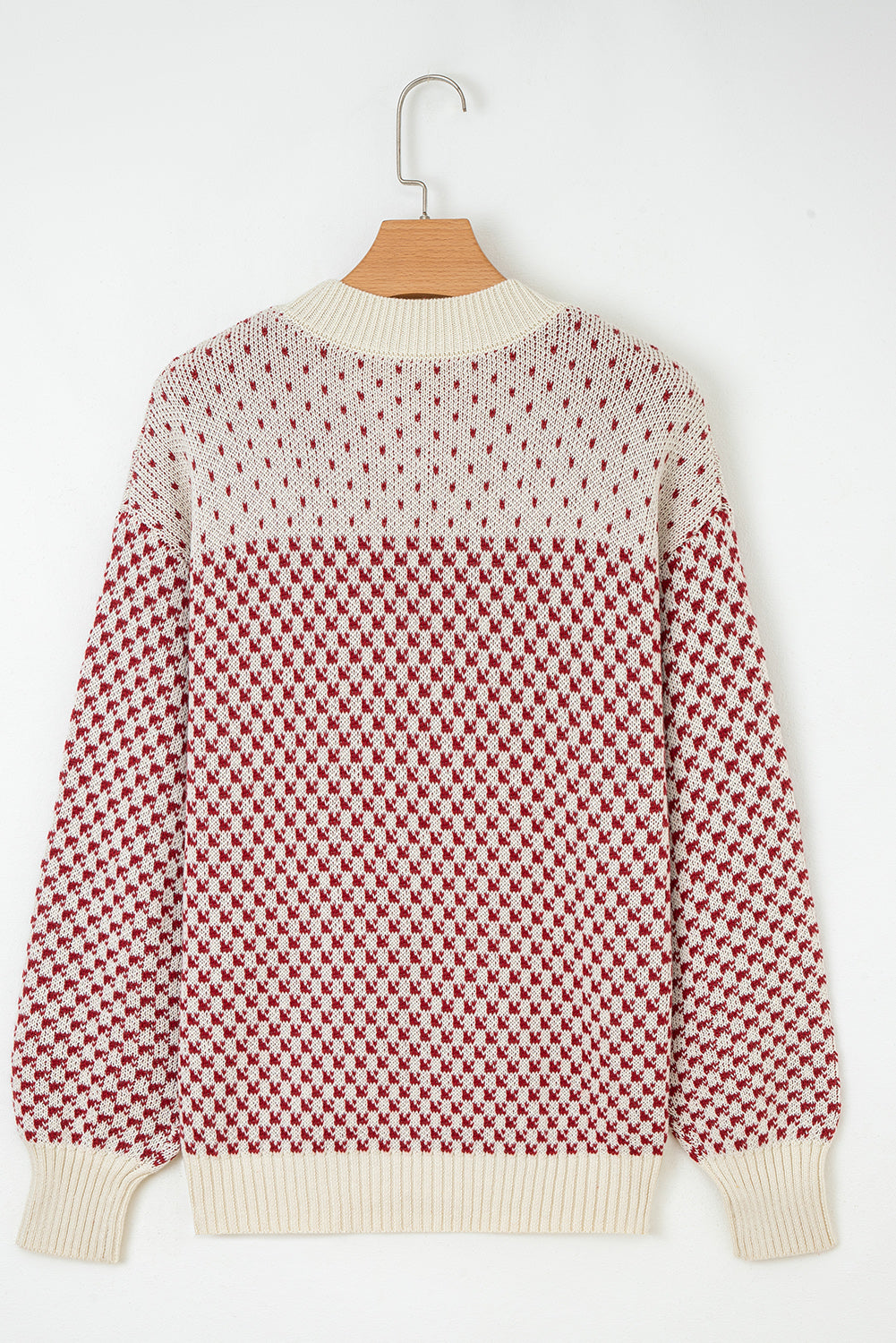 Kinley Pattern Lantern Sleeve Sweater