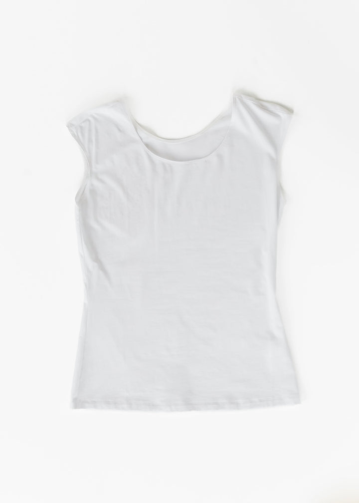 Classic White Cap Sleeve Tank
