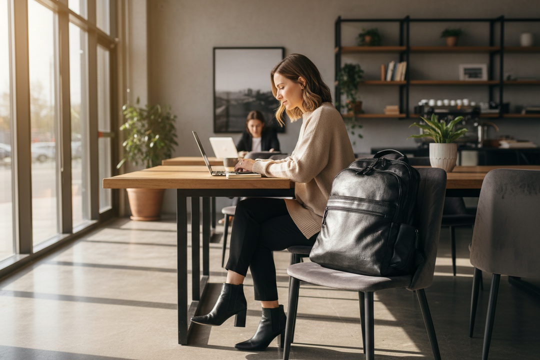 Bugatti Valentino Vegan Leather Backpack with RFID Protection