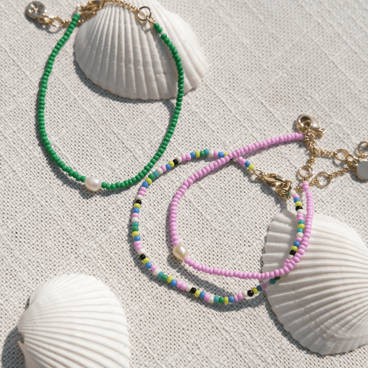 Pink Seed Bead Bracelet