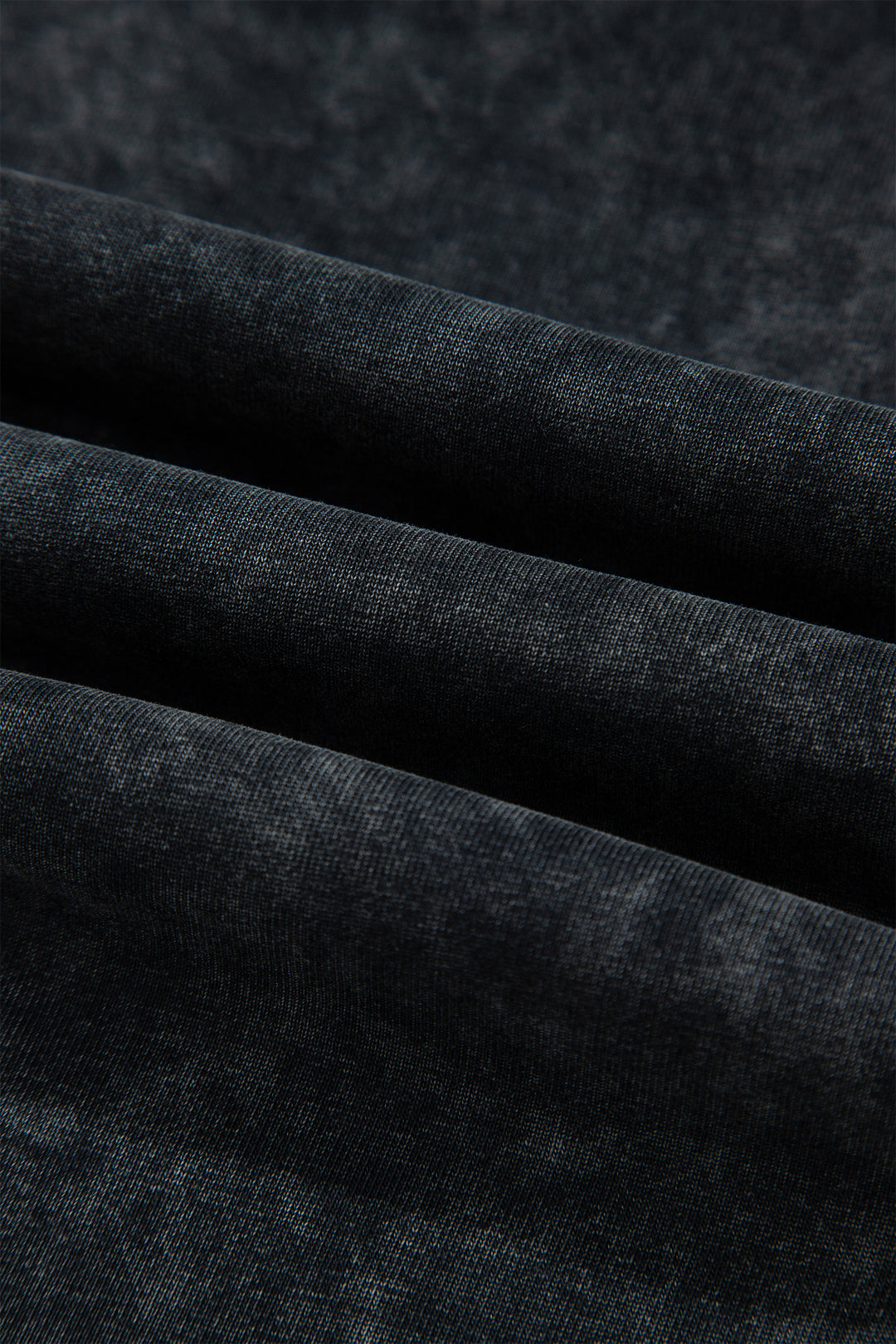 Black Mineral Wash Raw Seam Drawstring Elastic Waist Barrel Pants