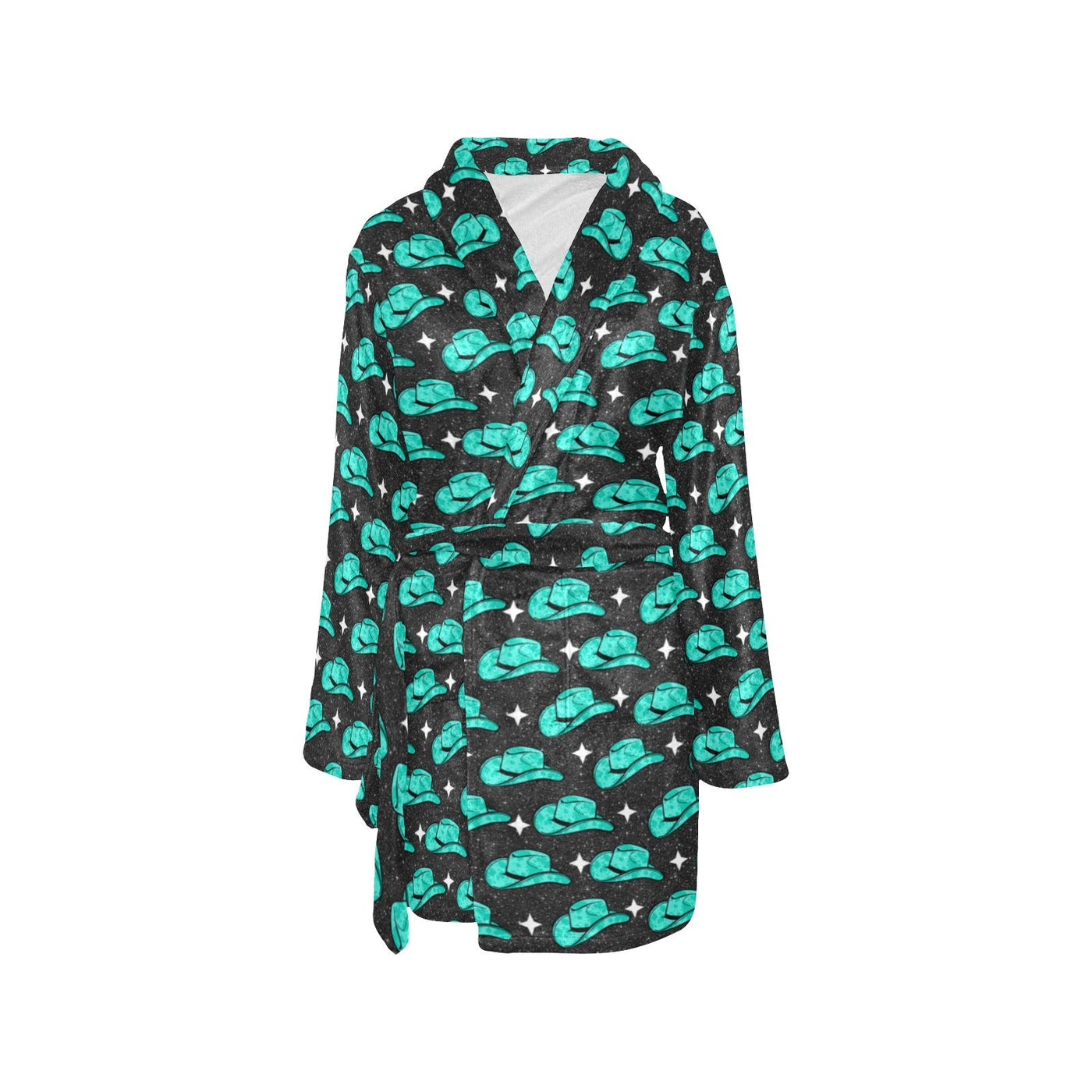 Turquoise Cowgirl Hat Women's Western Bath Robe