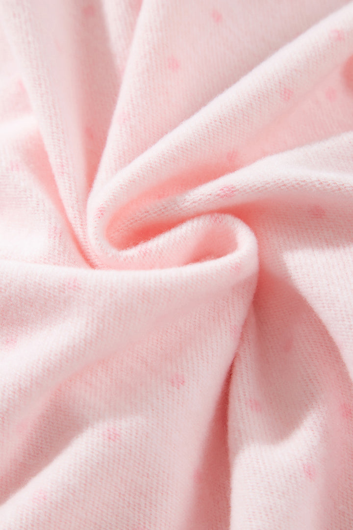 Pink Polka Dot Printed Oversized Hoodie Casual Shorts 2pcs Set