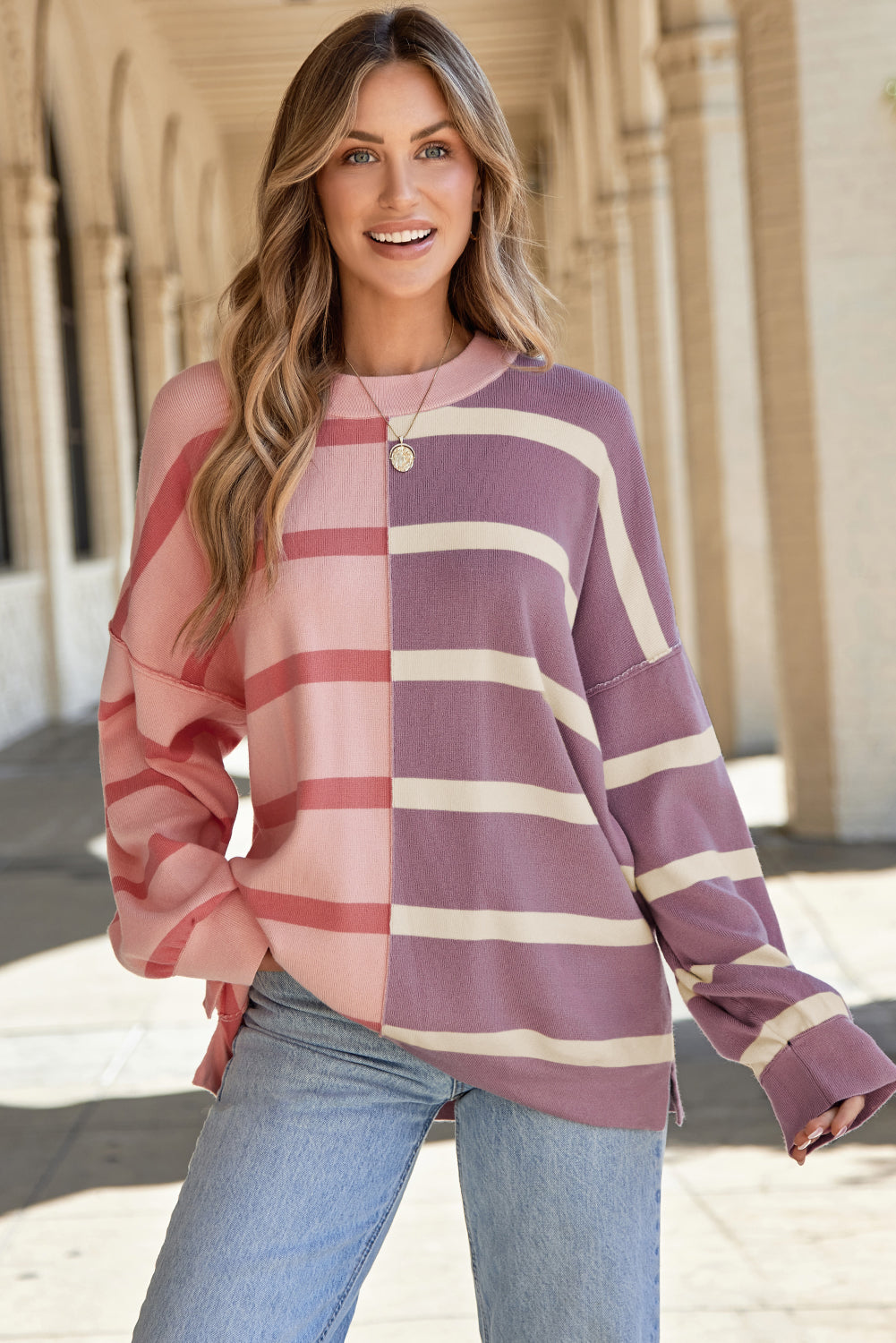 Araya Stripe Oversized Sweater