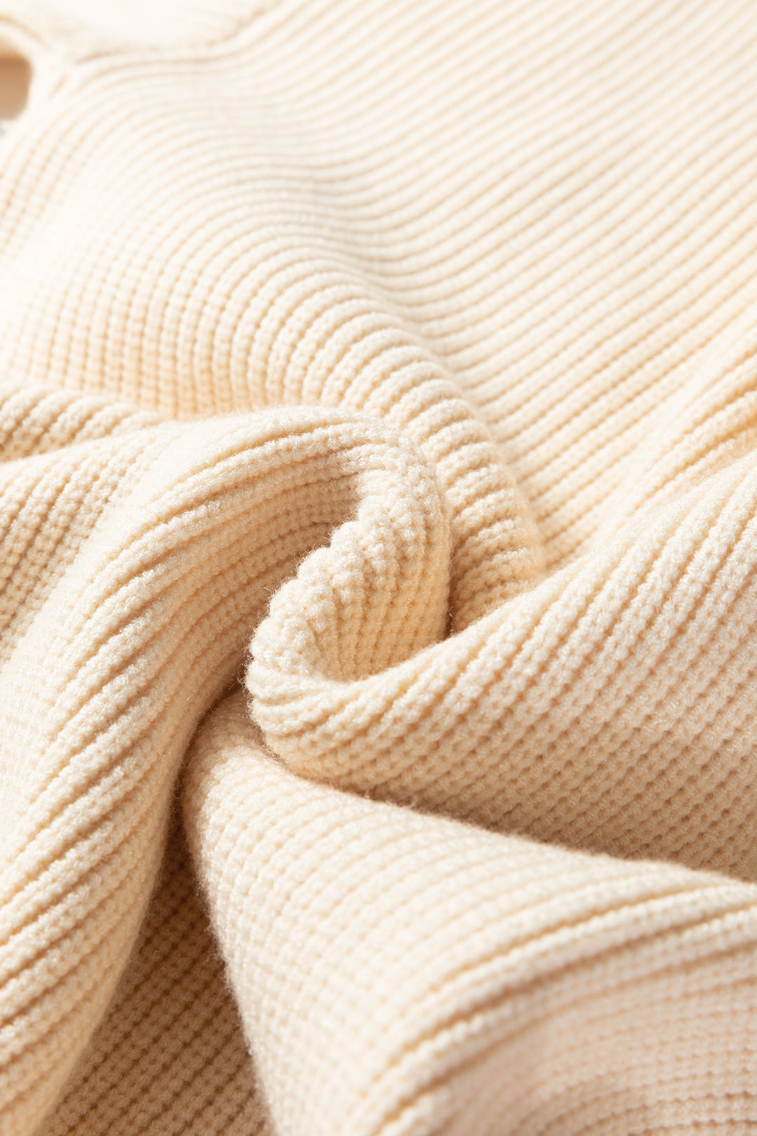 Jet Stream Ribbed Knit Ribbon Knot Backless Drop Shoulder Sweater