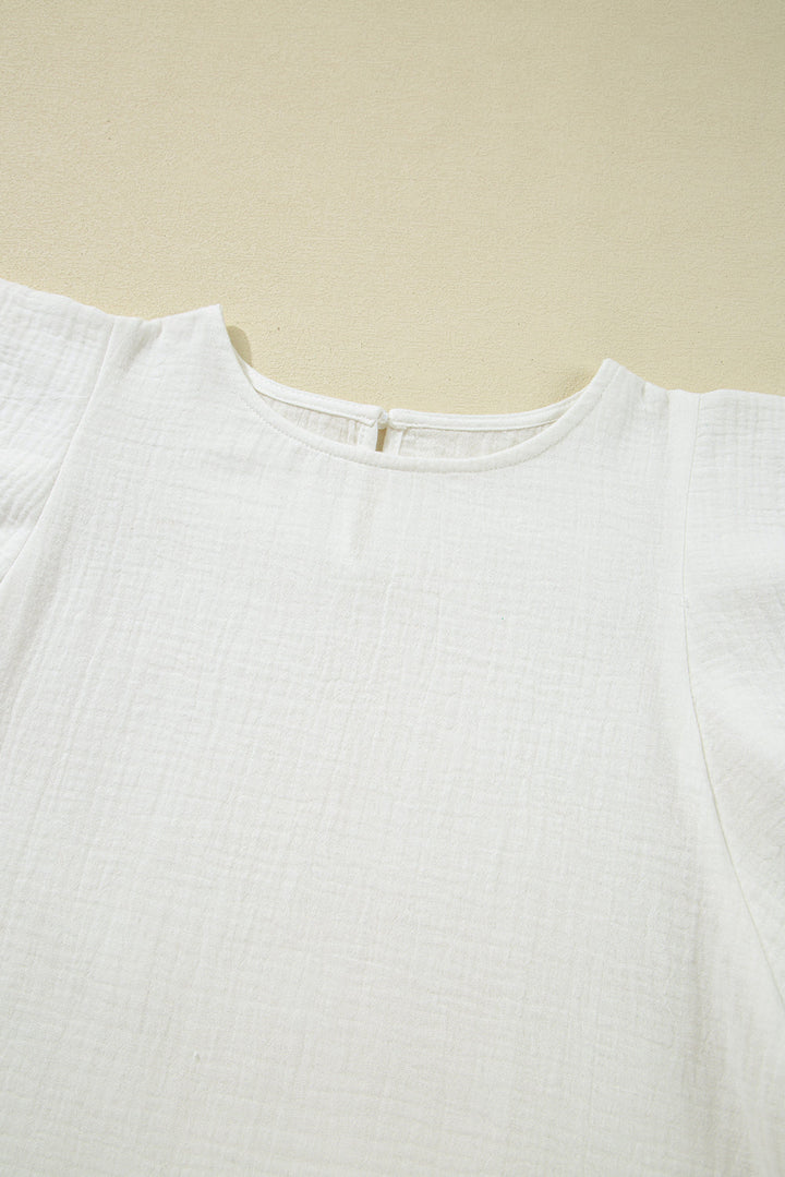 Cecelia Ruffled Flutter Sleeve Blouse