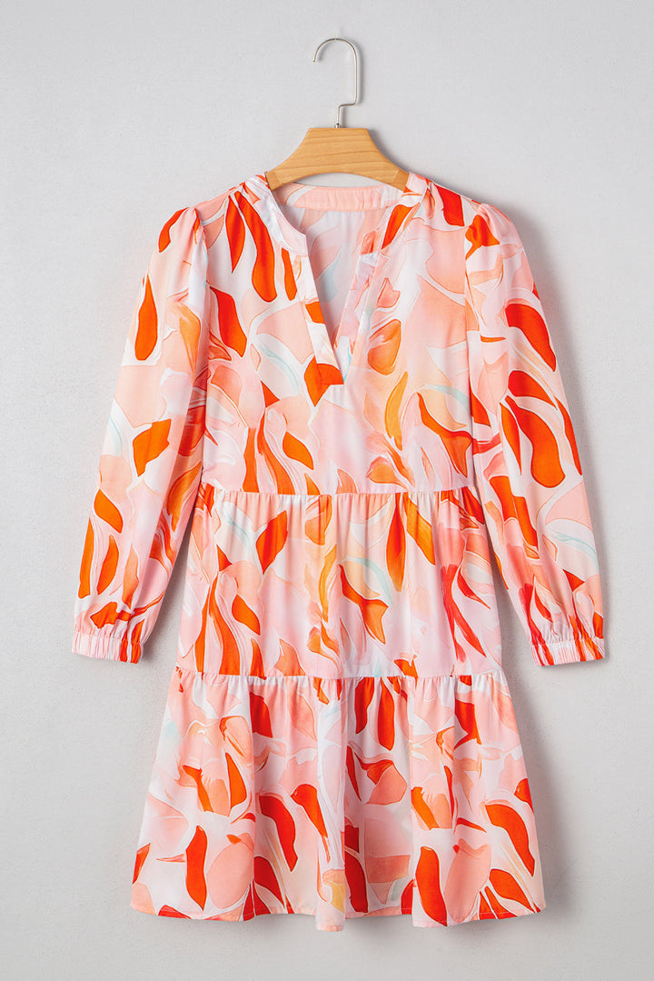 Sierra Print Long Sleeve Dress