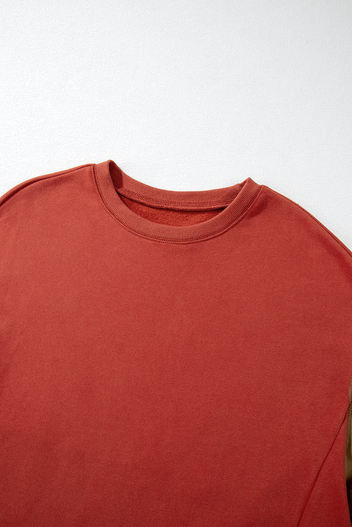 Ella Patchwork Drop Shoulder Pullover