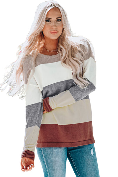 Colorblock Pocketed Sweater