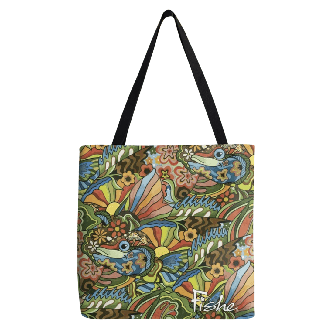 Boho Bass Canvas Tote