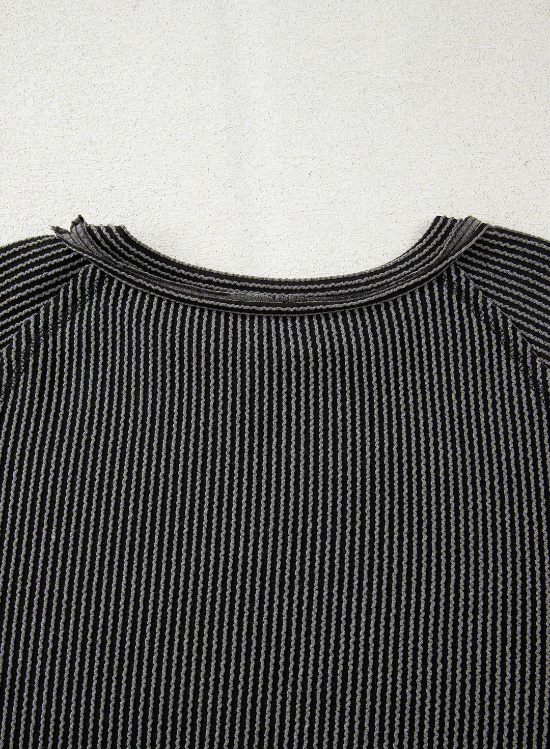 Dark Grey Corded Lantern Sleeve Top High Waist Ruffled Mini Skirt Set