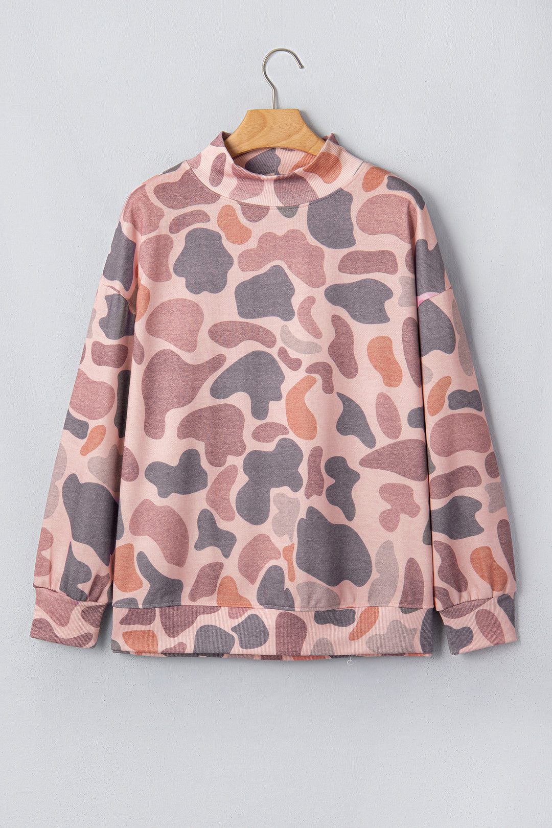 Multicolour Camouflage Western Style Pullover Sweatshirt