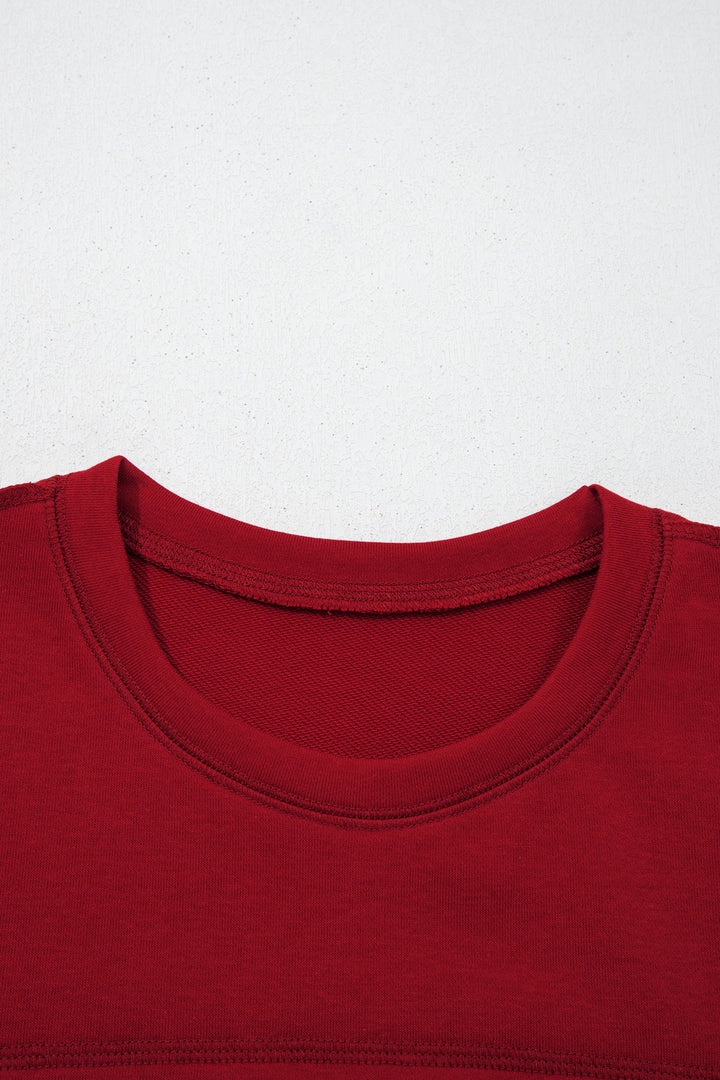 Racing Red Drop Shoulder Boxy Tee and Barrel Pants Set