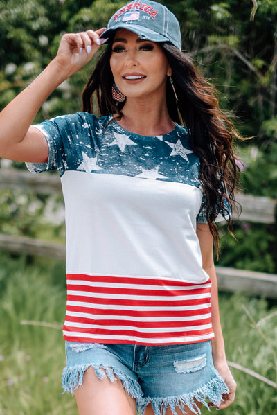 The US Stars and Stripes Inspired Top