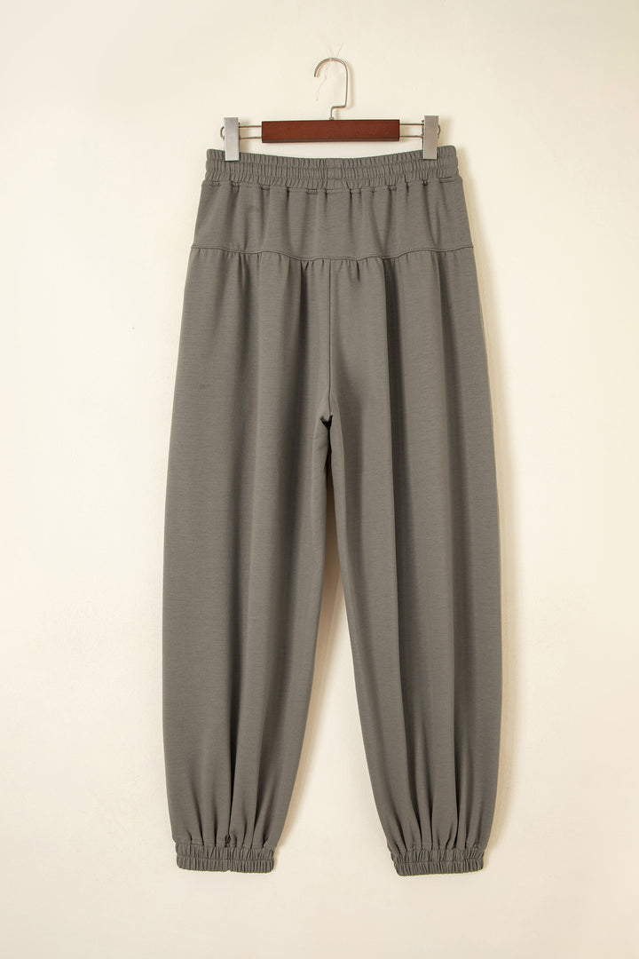 Seagrass Elastic Waist Drawstring Wide Leg Full Length Pants