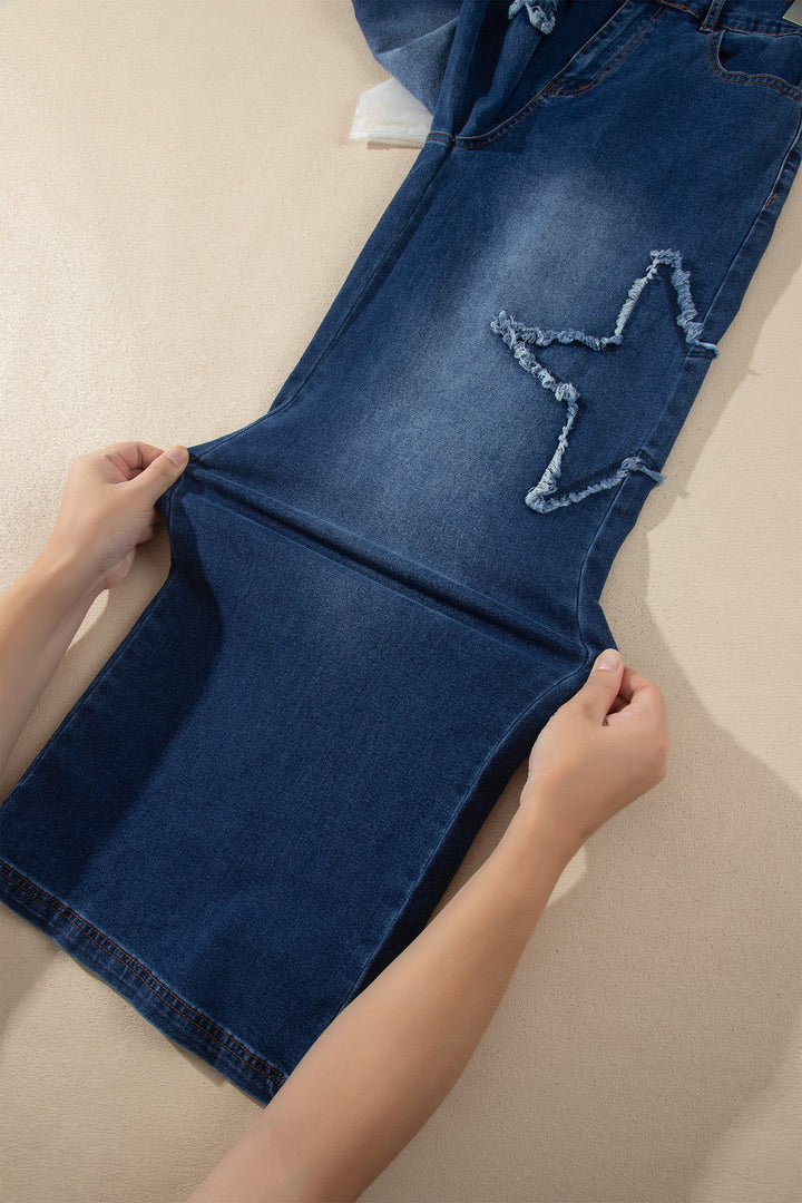 Ashleigh Blue Star Decorated Wide Leg Jeans
