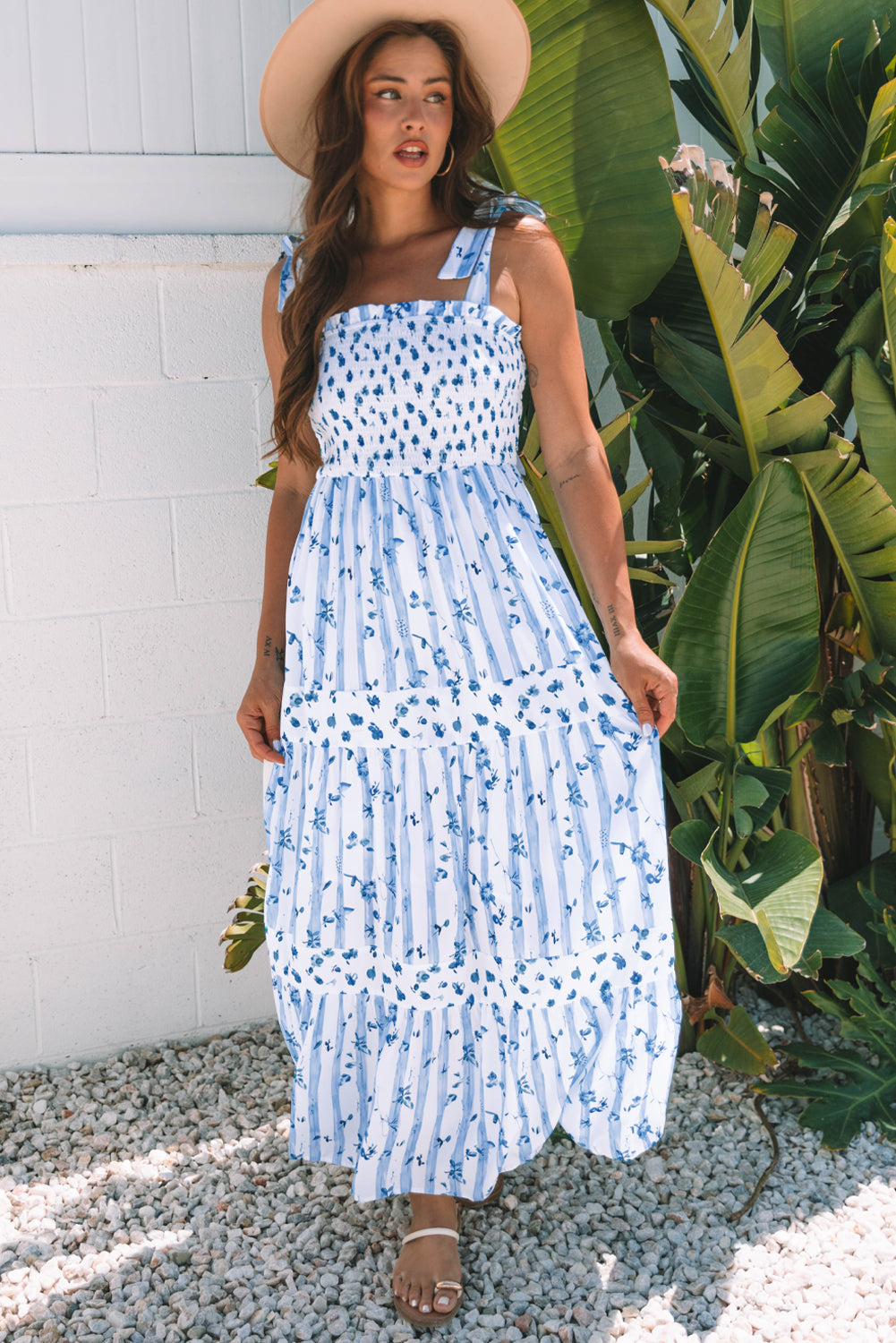 Lily Floral Smocked Tiered Maxi Dress