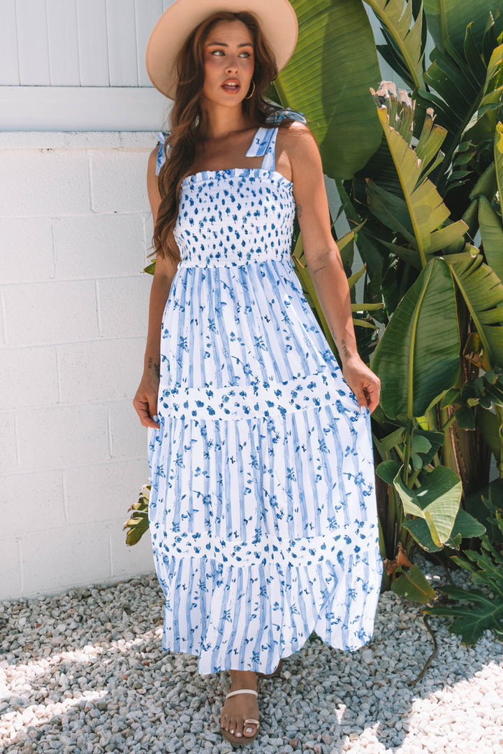 Lily Floral Smocked Tiered Maxi Dress