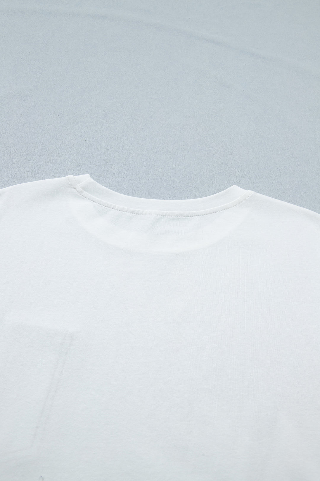 Sail Blue Color Block Chest Pocket Patched Casual Short Sleeve Top