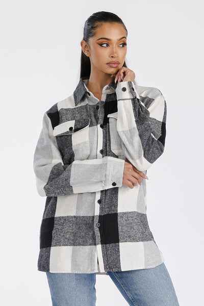 Boyfriend Oversized Soft Flannel Shacket