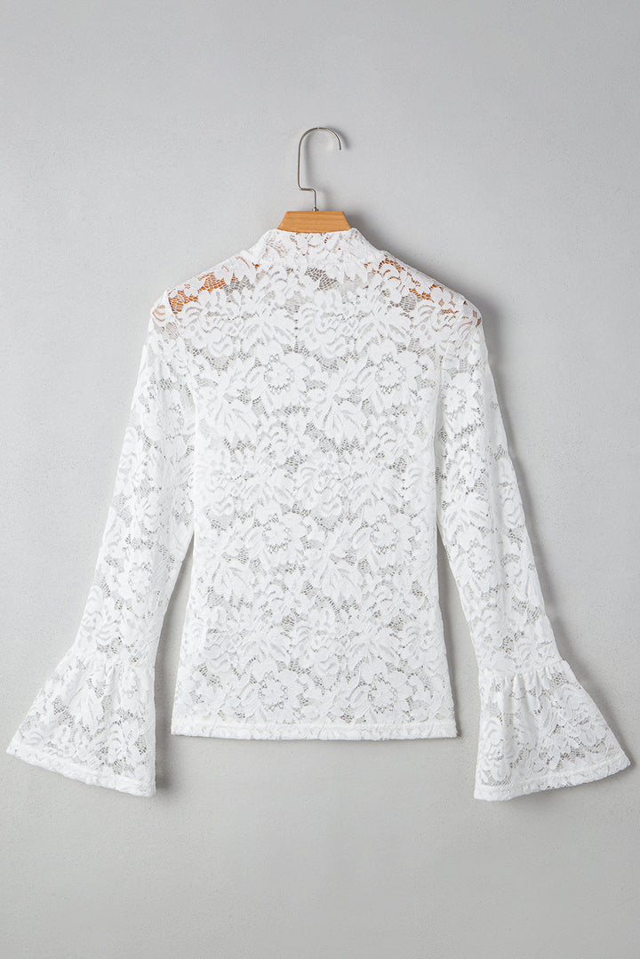 Alani Lace Crochet Bell Sleeve Blouse