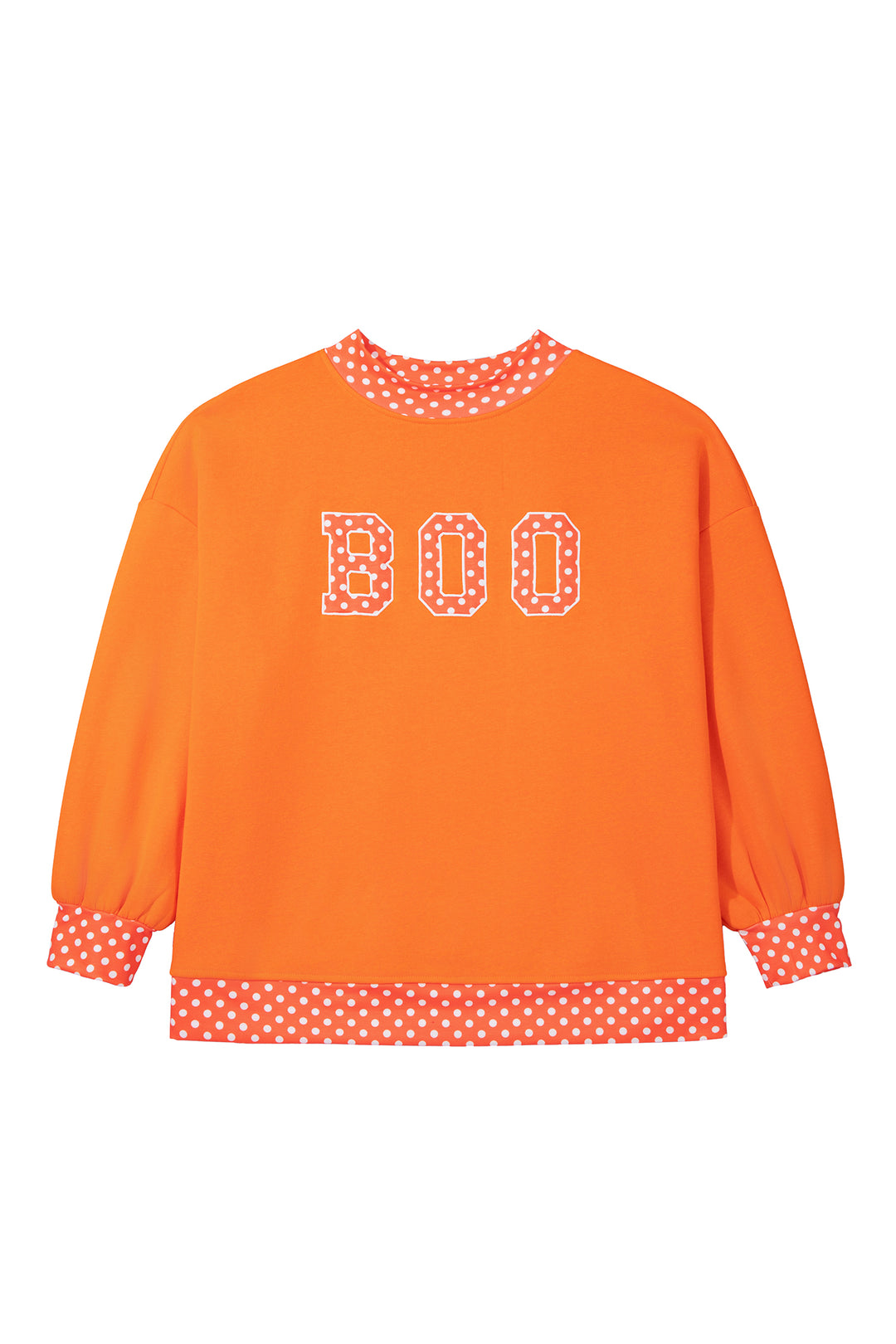 Tomato Red Casual Polka Dot Patchwork Letter Graphic Plus Size Sweatshirt