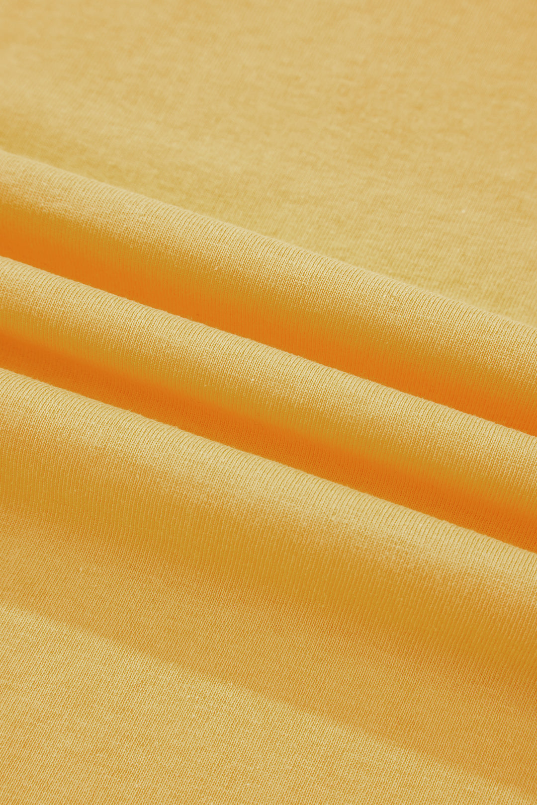 Banana Cream Contrast Trim Raw Hemline Short Sleeve Loose Top