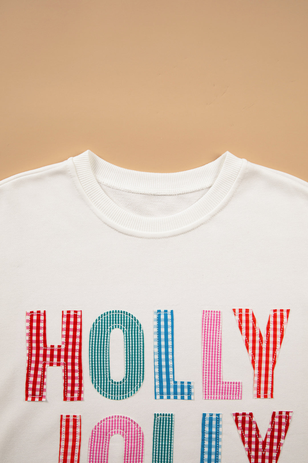 White Christmas Slogan Round Neck Long Sleeve Sweatshirt