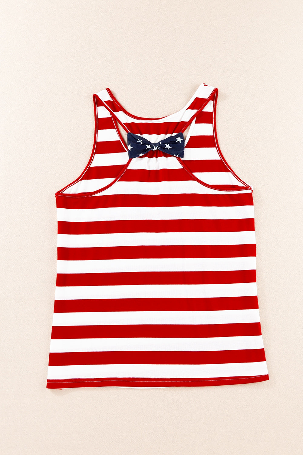 Fiery Red Pocket Patch Stars & Stripes Tank Top