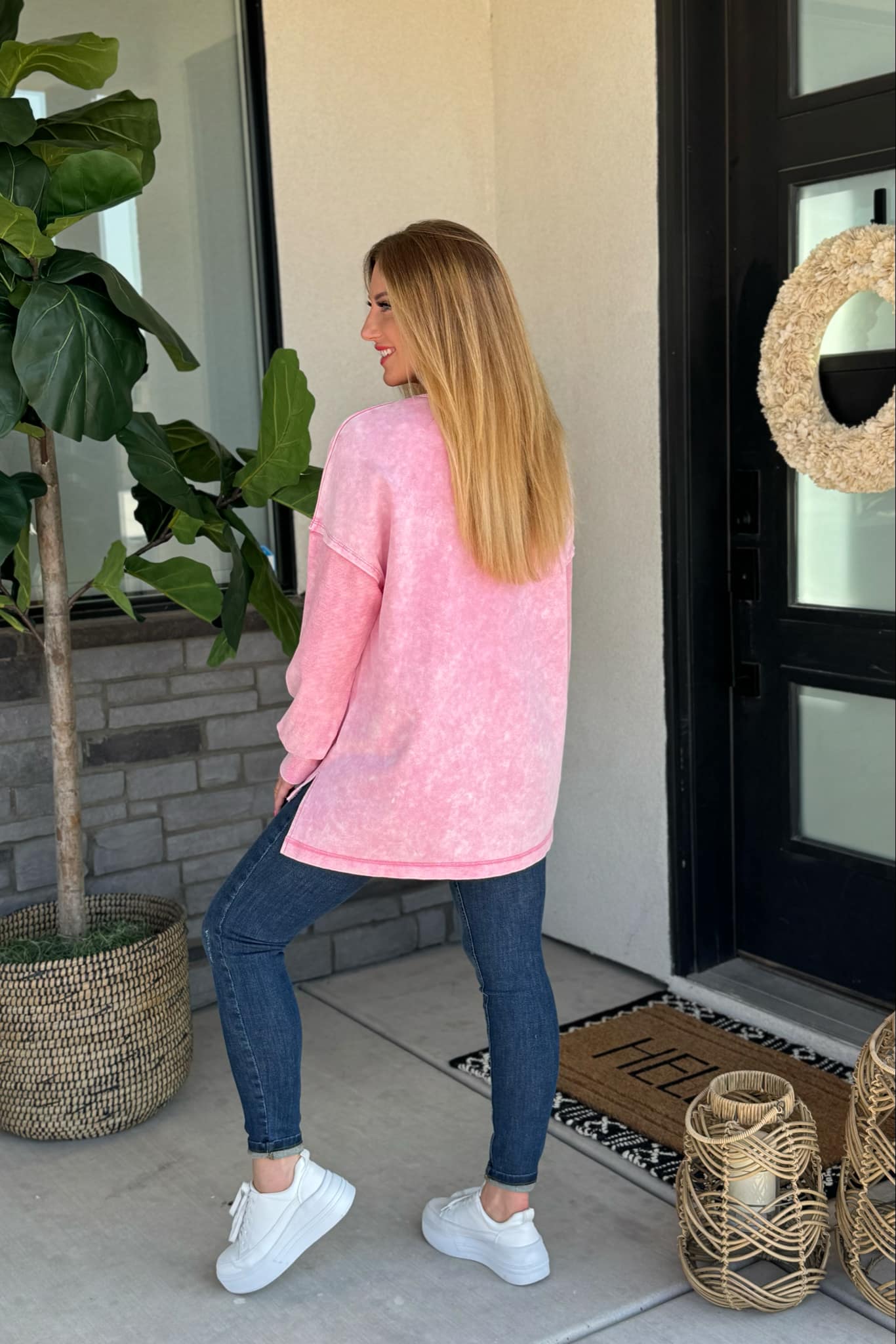 Luna Mineral Wash Sweatshirt in Two Colors