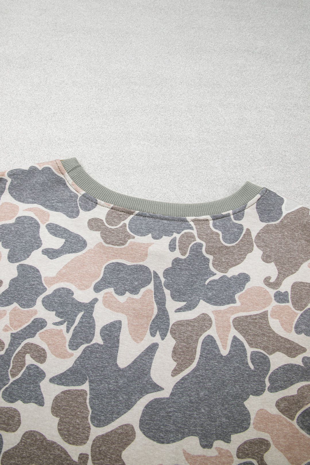 Multicolour Camouflage Print Shift Silhouette Long Sleeve Plus Size Sweatshirt