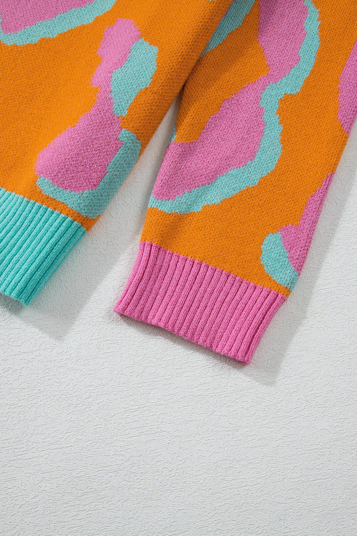 Sophia Colorblock Ribbed Edge Sweater